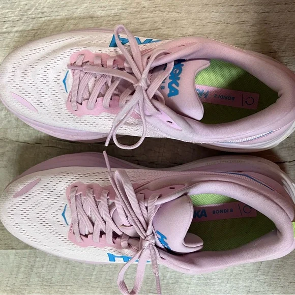 Hoka Women's Pink and Blue Athletic Shoes - Picture 4 of 8